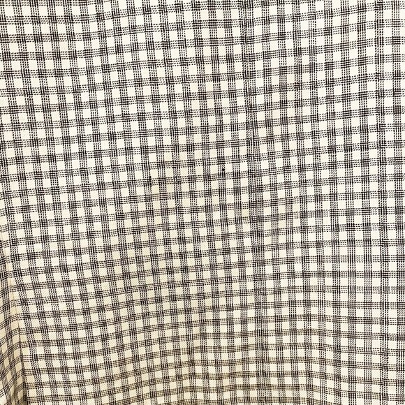 New Theory Oversized Linen Blend Plaid Blazer Ecru Black 2, XS $495 - Picture 11 of 12